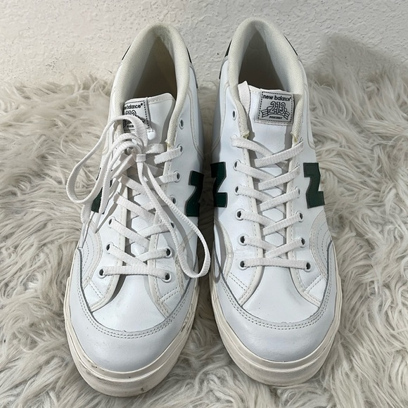 New Balance 213 White & Forest Green Skate Shoes Size 13 - Picture 2 of 11